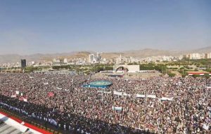 Sana´a, 21.9. 2017, Manifestation zum 3. Jahrestag der Einnahme Sana´as durch die Houthis